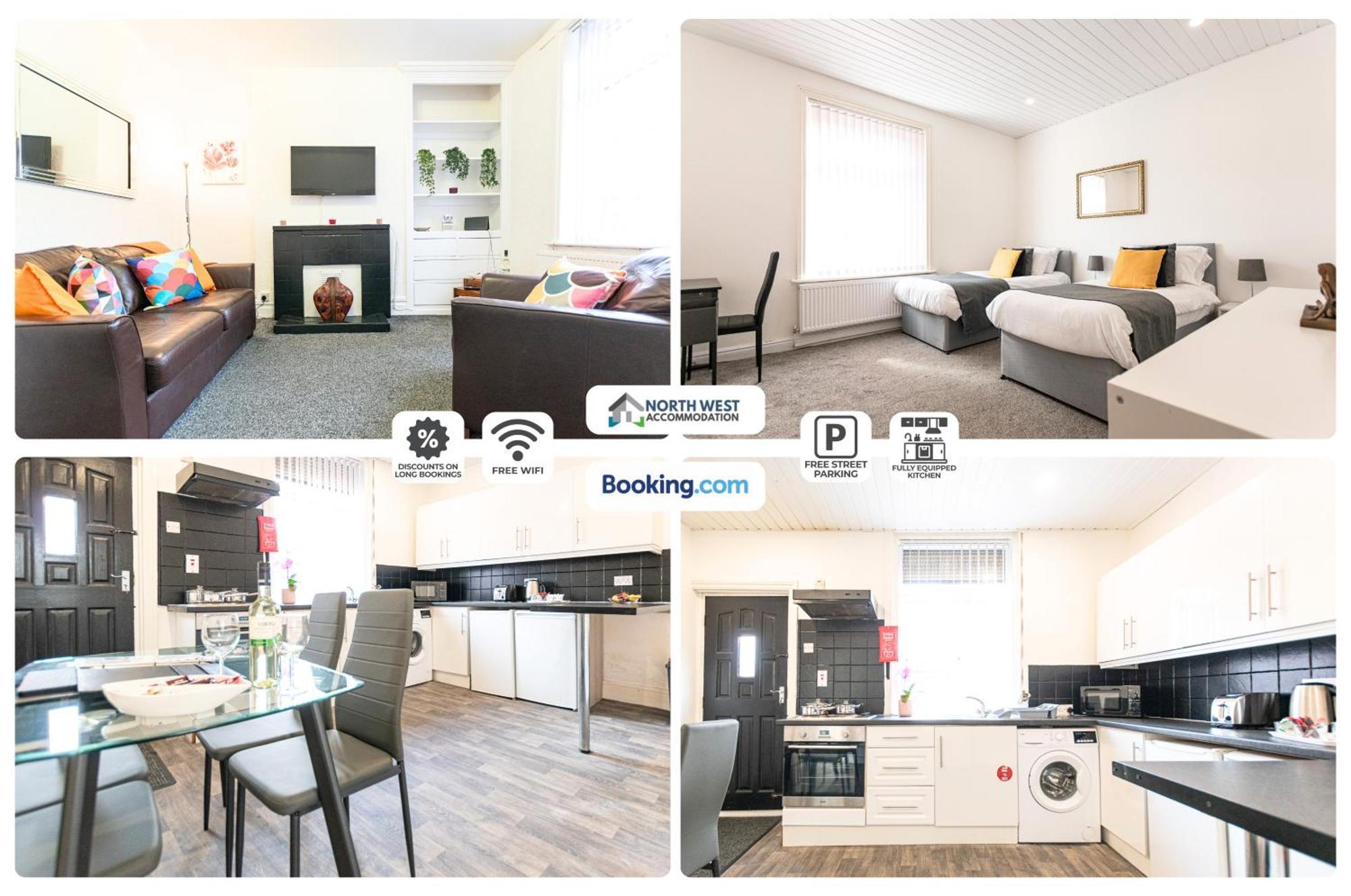 Manchester Work Stays 2Br Home With Parking & Wifi Luaran gambar